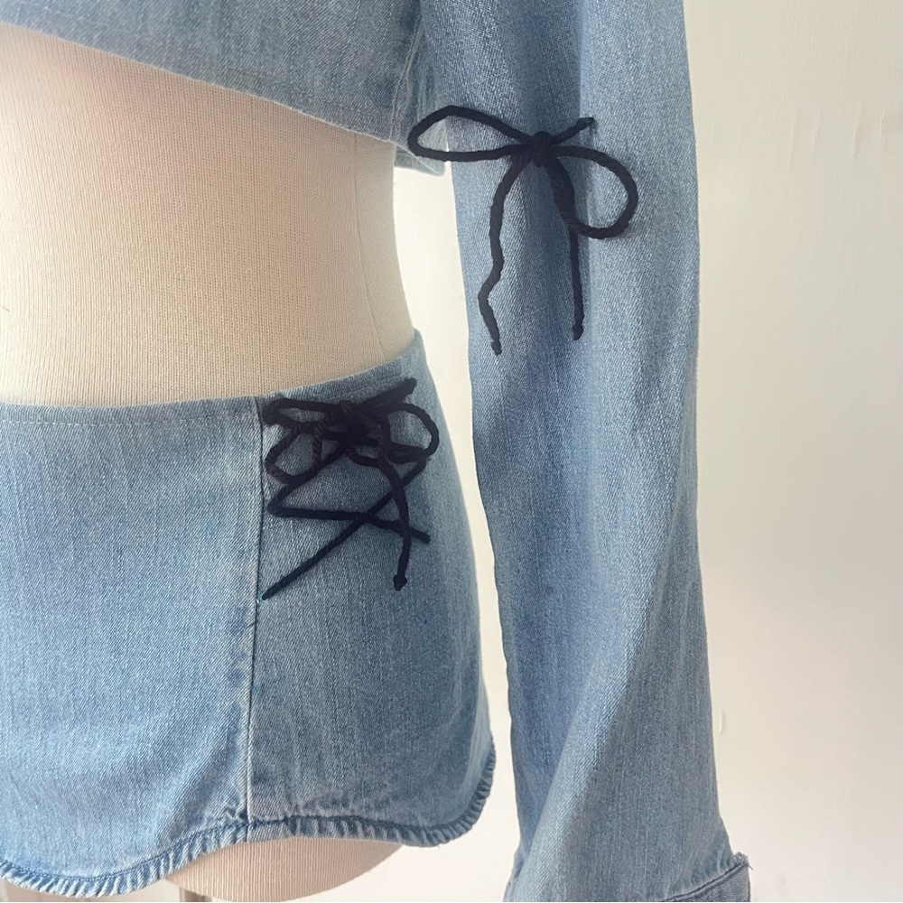 Denim top and skirt set - Picture 4 of 7